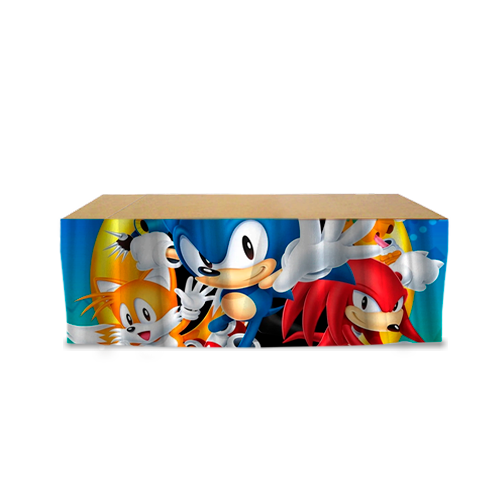 Sonic Boom com seus lenços marrons para colorir